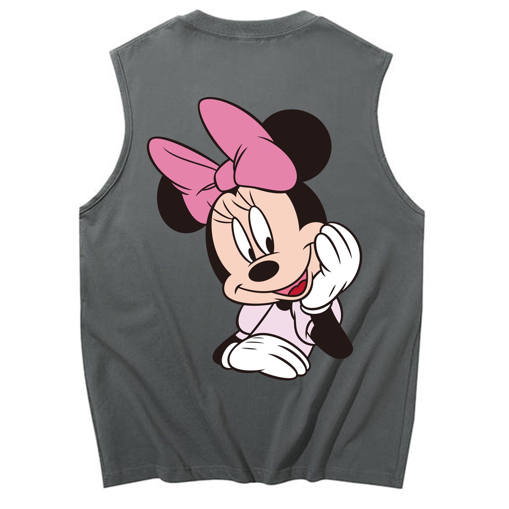 ミッキーマウス Mickey Mouse コットン100％タンクトップ（背面プリント）